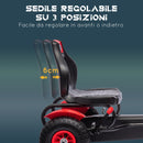 Go-Kart a Pedali per Bambini 121x58x61 cm con Sedile Regolabile in PP e Metallo Rosso  