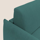 Divano Letto 2 Posti 175x95x96 cm in Tessuto Petrolio