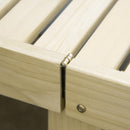 Set 2 Lettini Prendisole 195x59x30 cm in Legno Naturale