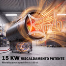 Riscaldatore Industriale a Propano Portatile 15 kW 38x19x30,5 cm con Accensione Piezoelettrica in Acciaio Laminato Nero      