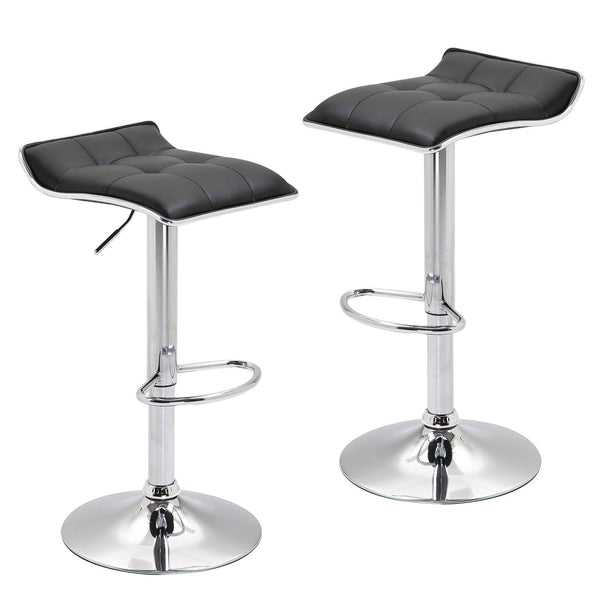 Lot de 2 tabourets hauts en simili cuir capitonné et métal noir prezzo