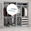 Guide a Scomparsa Slippe per Cassetti ad Estrazione Totale P240 Zincato Bianco Acciaio Emuca