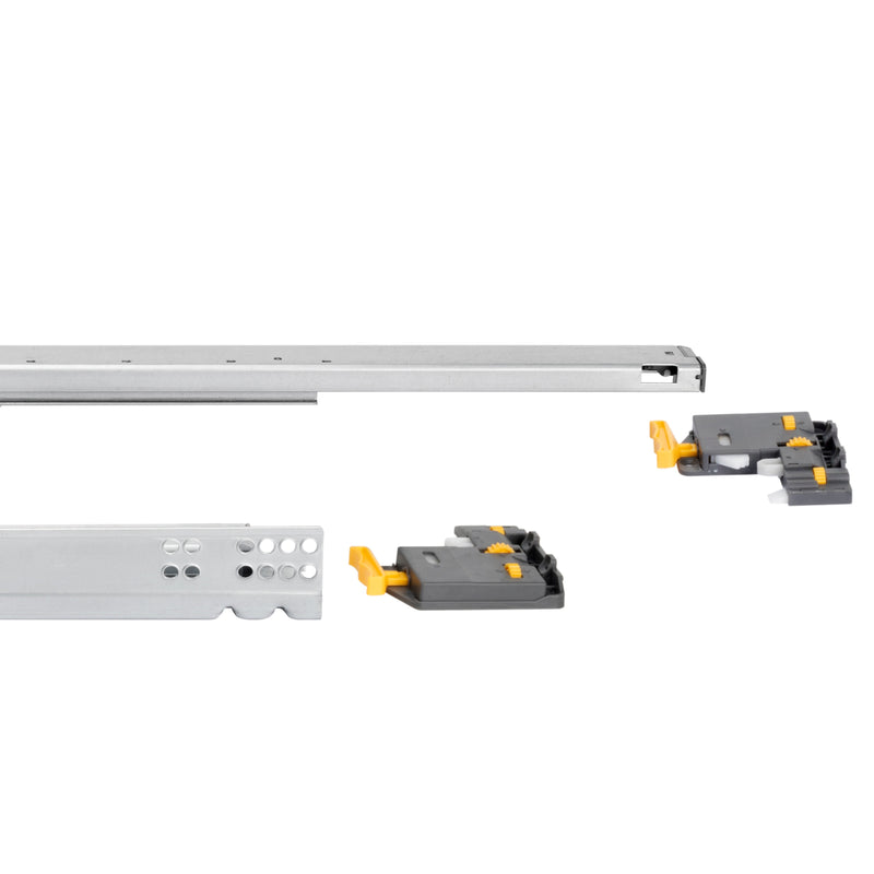 Set 10 Guide Cassetto con Estrazione Soft 340 mm in Acciaio Emuca Bianco