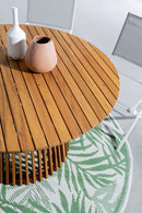 Tavolo da Giardino Ø120x74 cm in Legno di Acacia Rodano Natural