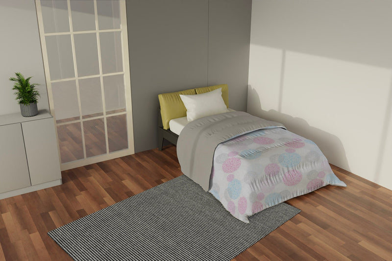 Trapunta Invernale Stampata in Microfibra 300gr Doubleface Molecole