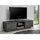 Meuble TV Rock 2 portes effet marbre noir 139x43x44h