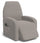 Housse de fauteuil inclinable extensible taille unique avec poche latérale taupe