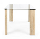 Tavolo New Arley Nature 160x90 Fisso in Vetro
