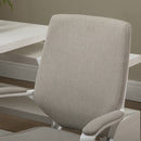 Sedia Operativa Ergonomica Regolabile Funzione Dondolo Beige e Bianco  
