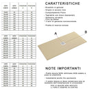 Piatto Doccia in Pietra Bonussi Ardesia Stone Central Grigio Varie Misure