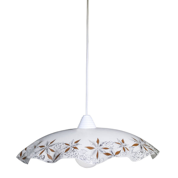 Suspension D45 1xE27 Cadre Blanc Plaque Verre Blanc E-Energy Brigitta sconto