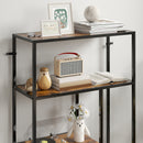 Libreria a 4 Ripiani in Stile Industriale 77x30x116 cm in Legno e Metallo Marrone Rustico   