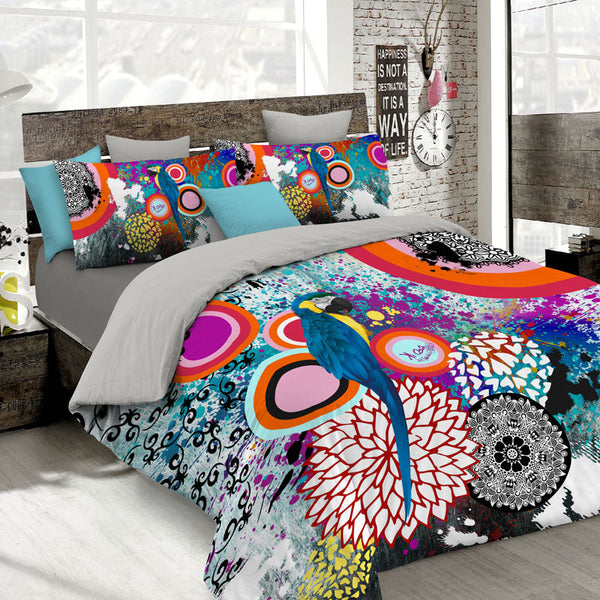 acquista Housse de couette double avec impression sur le sac et taies d'oreiller KioLm01