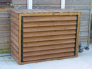 Copri Condizionatore con Veneziane Mobili 132x58x147 cm in Legno Abete Termo Trattato