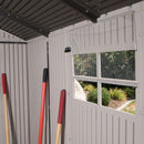 Casetta Box da Giardino Porta Utensili 206x280 cm in Polietilene Grigio