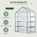 Serra da Giardino 142x73x195 cm Impermeabile e Anti UV Verde