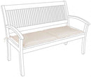 Cuscino Poly Spun Naturale per Panca 2 Posti in Tessuto per Esterno