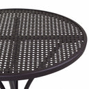 Tavolo da Giardino Rotondo in Acciaio Ivrea Noce