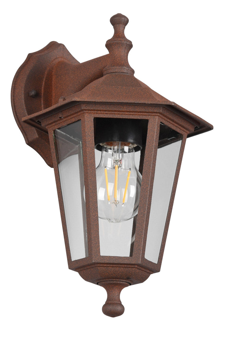 Applique da Esterno Attacco E27 in Alluminio Ruggine 