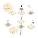 Piattaforma Girevole con Cuscinetti a Sfera 150x150 mm in Acciaio Emuca Zincato