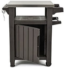 Tavolino da Giardino per Barbecue con Ruote 70x90x54 cm in Resina Keter Unity Antracite