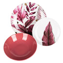 Servizio Piatti 18 Pezzi in Porcellana e Gres VdE Tivoli 1996 Les Serres Rouge