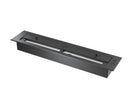 Camino a Bioetanolo da Pavimento 72,5x100x37,5 cm Incyrcle 2Side Stand Nero con Vetro