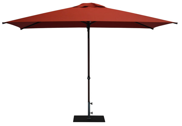 Ombrellone da Giardino 3x2 m Palo Ø38 mm in Alluminio Effetto Legno Tessuto Olefin Trend Wood Terracotta sconto