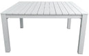 Tavolo Quadrato da Giardino 145x145cm in Alluminio Vorghini Loreto Bianco