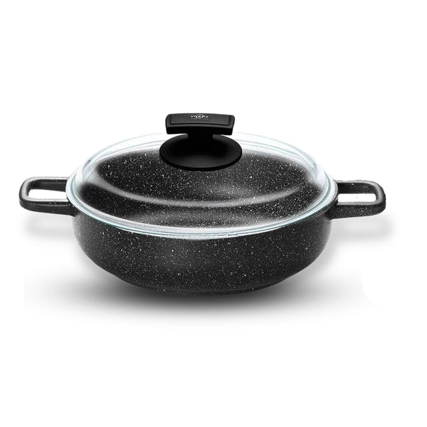 acquista Tegame con Coperchio in Vetro Antiaderente 2 Manici Olympia Hard Cook Varie Misure