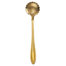 Set di Cucchiaini 6 Pezzi 12,5x2,5x0,5 cm in Acciaio Inox VdE Tivoli 1996 Luxury Foglie Oro