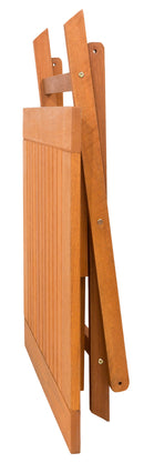 Set Tavolino e 2 Sedie Pieghevoli da Giardino in Legno Meranti