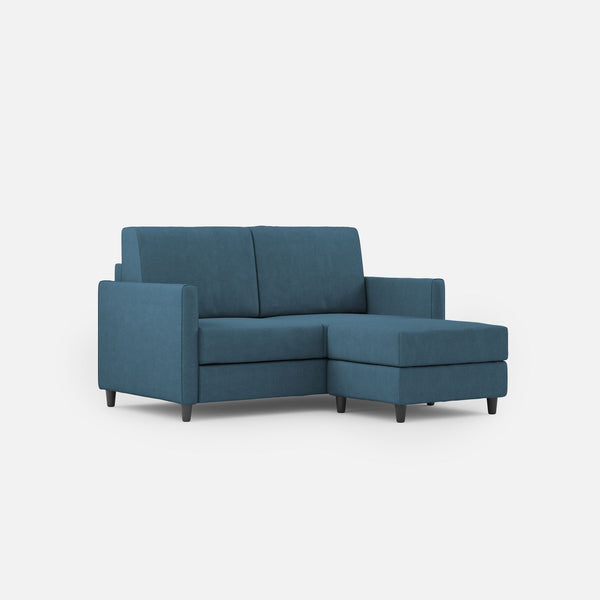 Canapé 2 places avec pouf 138x155x85 cm Karay en tissu Avio online