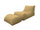 Fauteuil Pouf Chaise Longue avec Repose-Pieds en Polyester Avalli Beige