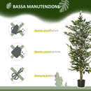 Pianta Artificiale di Ficus H150 cm con Vaso Verde