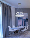 Lampada a Sospensione da Interno a LED in Metallo Nickel Opaco