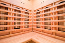 Sauna Finlandese ad Infrarossi 2/3 Posti 120x120 cm H190 in Legno di Abete Apollon 2C