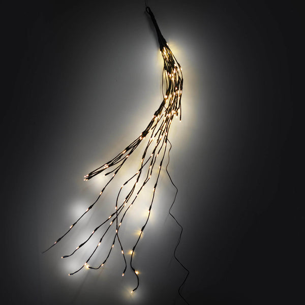 Guirlande Lumineuse Branche 144 LED H120 cm Blanc Chaud Fil Marron Extérieur Adami acquista