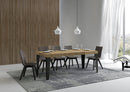Tavolo Allungabile 120/380x90 cm Flame Premium Quercia Natura Gambe Antracite      