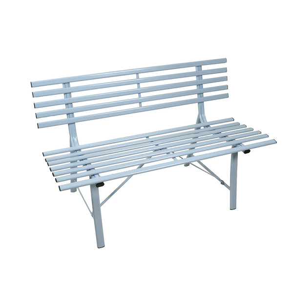 online Banc de jardin en métal 150x57x44/76cm Krew Bleu clair