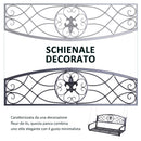 Dondolo da Giardino 3 Posti in Ferro Battuto Nero 