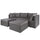 Set Salotto Divano da Giardino con Pouf Contenitore in Polyrattan Grigio Scuro