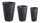 Ensemble de 3 grands vases graffiti noirs