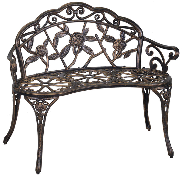 Banc de jardin 2 places 97x45x78 cm en aluminium Verona Bronze online