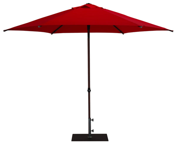 prezzo Ombrellone da Giardino Ø3 m Palo Ø38 mm in Alluminio Effetto Legno Tessuto Poliestere Trend Wood Rosso