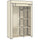 Armadio Portatile Guardaroba Salvaspazio 103x43x162.5 cm in Tessuto Non Tessuto Crema