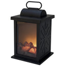 Lanterna Decorativa 12x12x16,5 cm Effetto Fiamma Nera