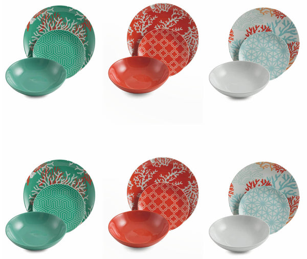 Service de table 18 pièces en porcelaine et grès VdE Tivoli 1996 Récif sconto