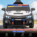 Macchina Elettrica per Bambini Polizia con Sirena e Luci di Segnalazione 12V Multicolore  