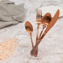 Servizio Set di Posate 24 Pezzi in Acciaio Inox VdE Tivoli 1996 Drop Rame Satinato